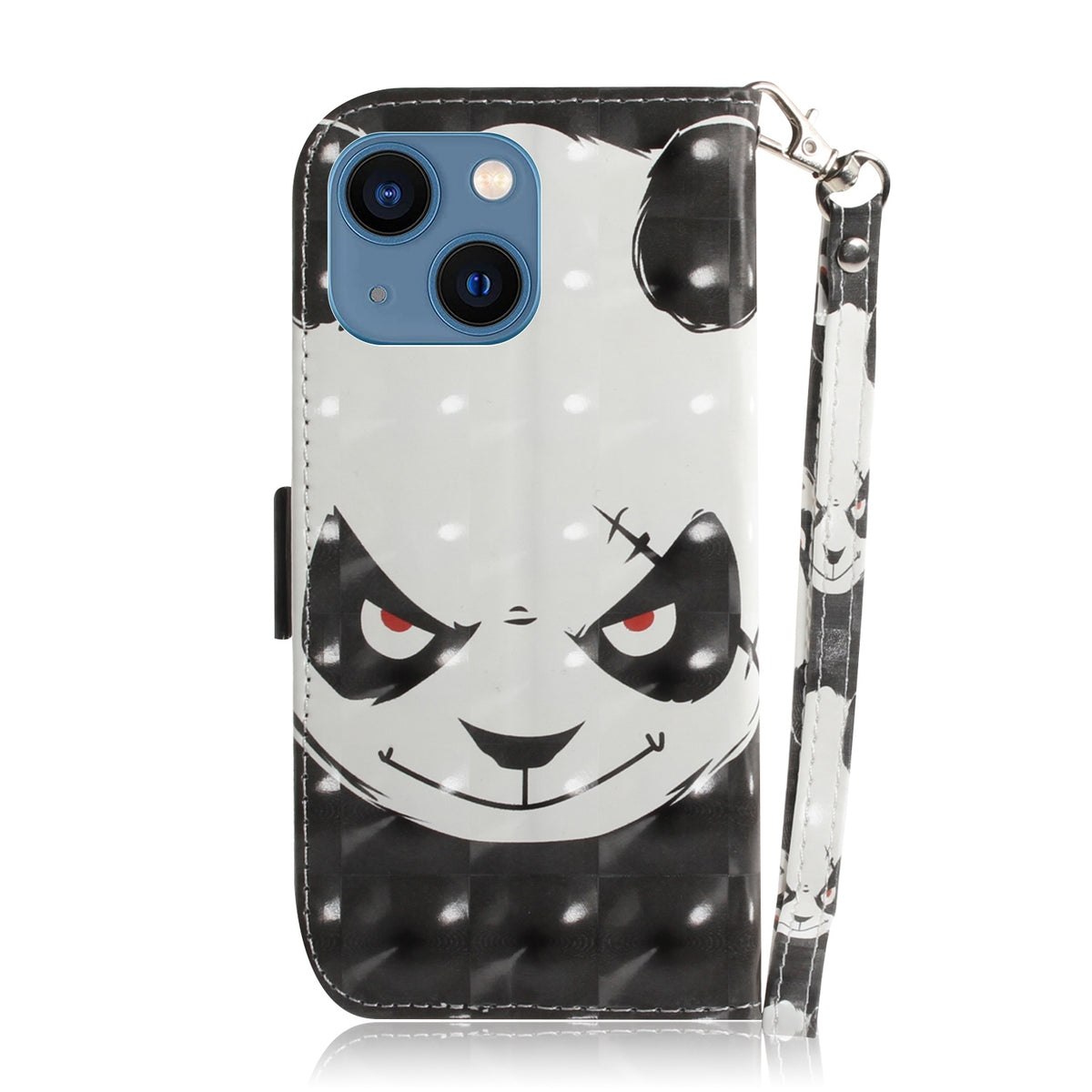 ELECTROPRIME For iPhone 15 3D Colored Horizontal Flip Leather Phone Case(Angry Bear)