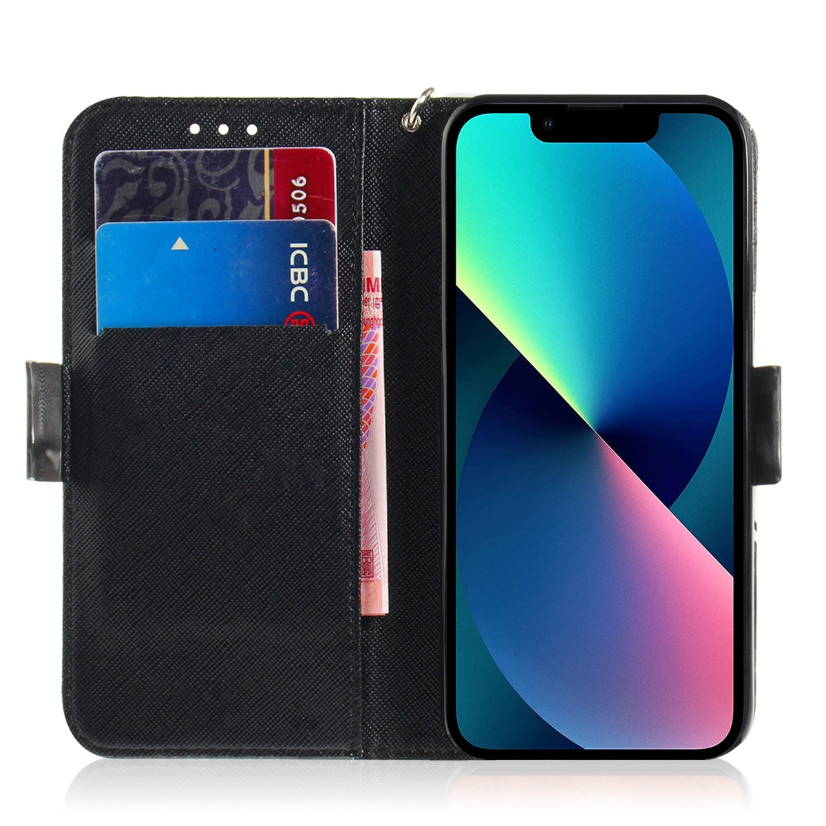 ELECTROPRIME For iPhone 15 3D Colored Horizontal Flip Leather Phone Case(Peacock Wreath)