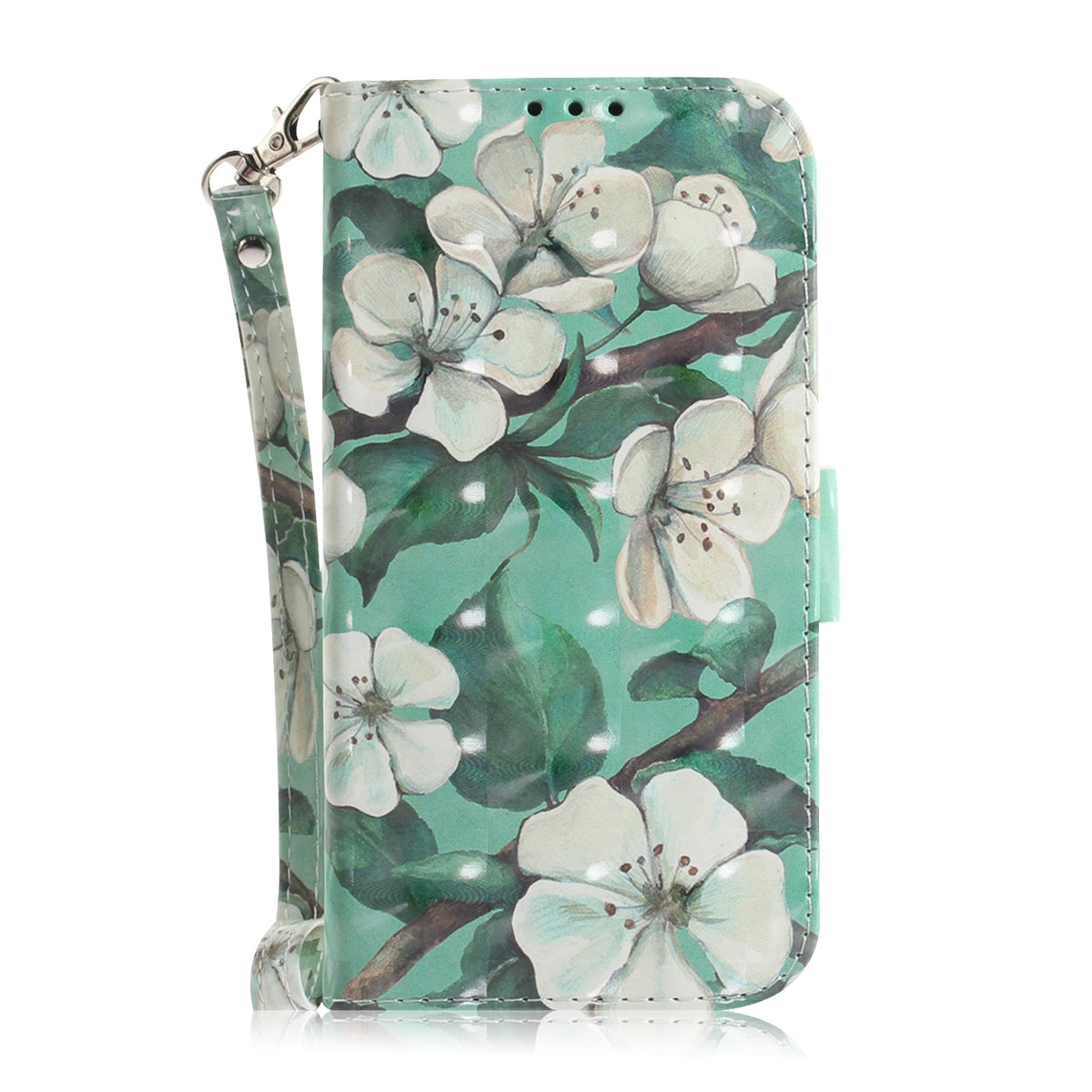 ELECTROPRIME For iPhone 15 3D Colored Horizontal Flip Leather Phone Case(Watercolor Flower)