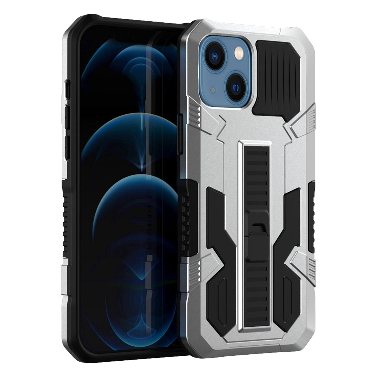 ELECTROPRIME For iPhone 15 Vanguard Warrior All Inclusive Double-color Phone Case(Silver)