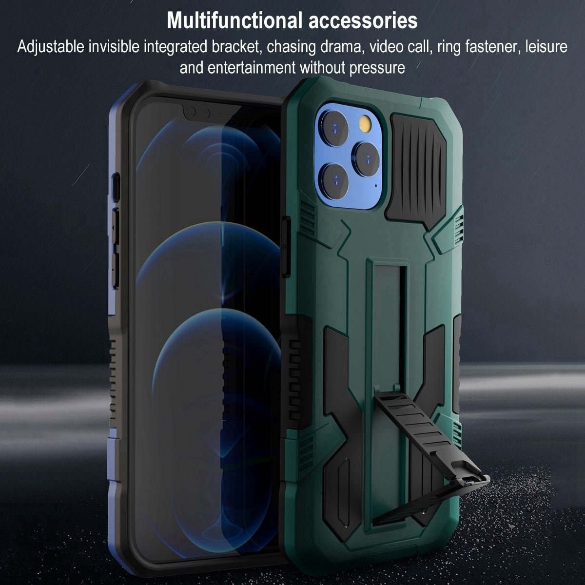 ELECTROPRIME For iPhone 15 Vanguard Warrior All Inclusive Double-color Phone Case(Black)