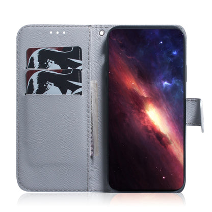 ELECTROPRIME For iPhone 15 Plus Coloured Drawing Flip Leather Phone Case(Oil Painting Owl)
