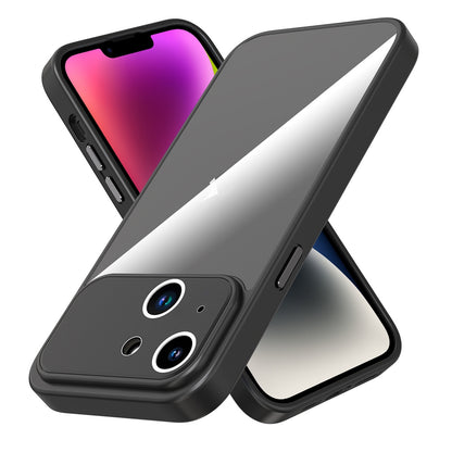 ELECTROPRIME For iPhone 15 Large Window Acrylic + TPU Phone Case(Black)