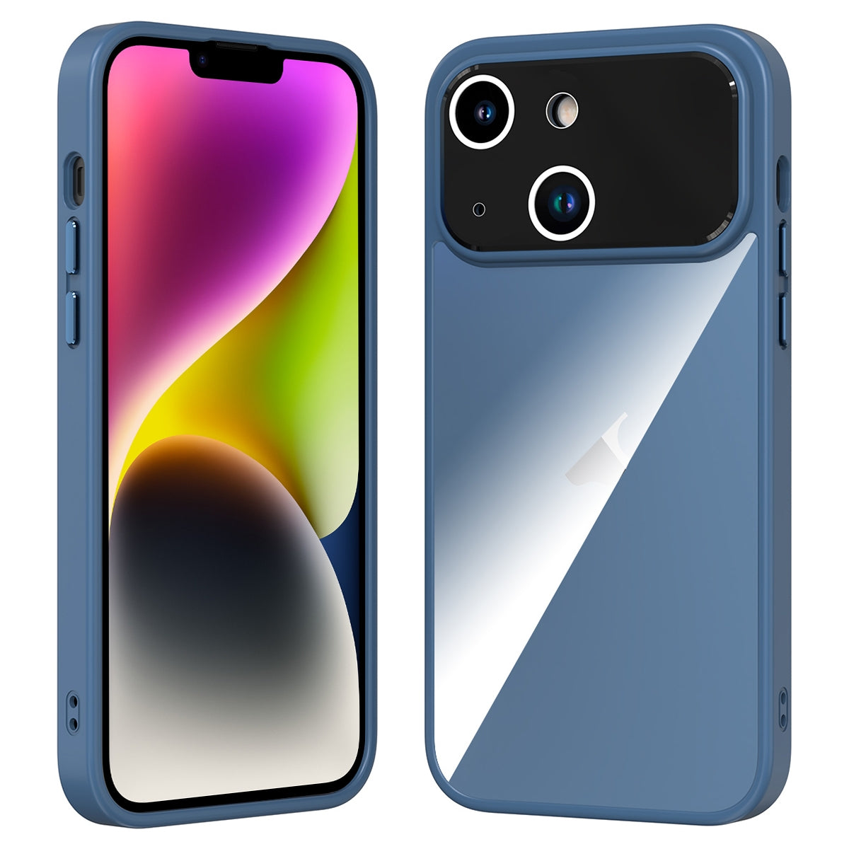 ELECTROPRIME For iPhone 15 Large Window Acrylic + TPU Phone Case(Sapphire)