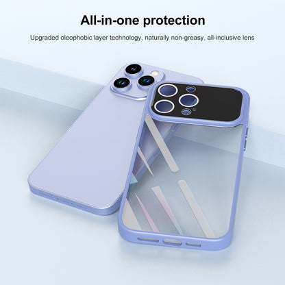 ELECTROPRIME For iPhone 15 Large Window Acrylic + TPU Phone Case(Night Purple)