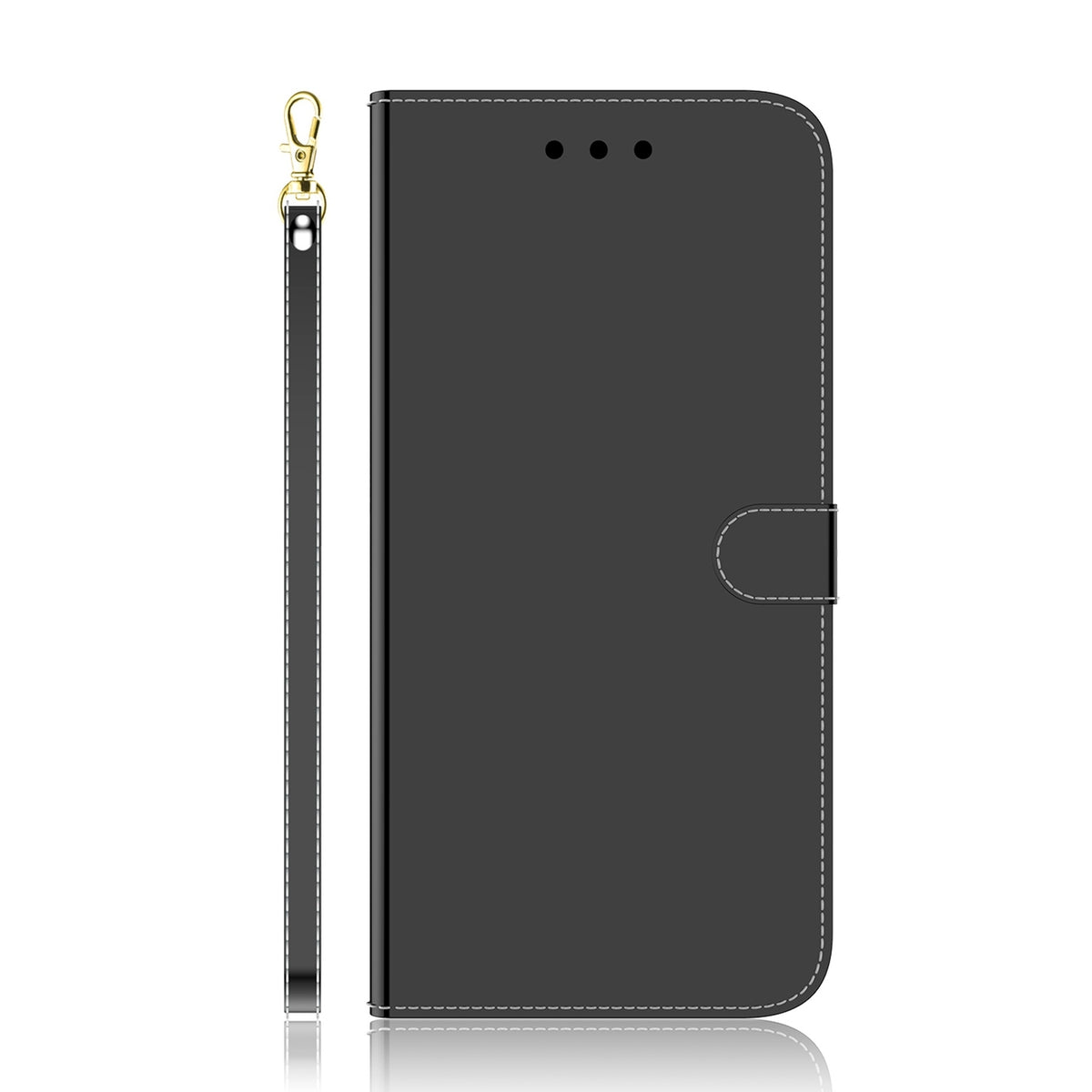 ELECTROPRIME For iPhone 15 Imitated Mirror Surface Leather Phone Case(Black)