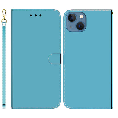ELECTROPRIME For iPhone 15 Imitated Mirror Surface Leather Phone Case(Blue)
