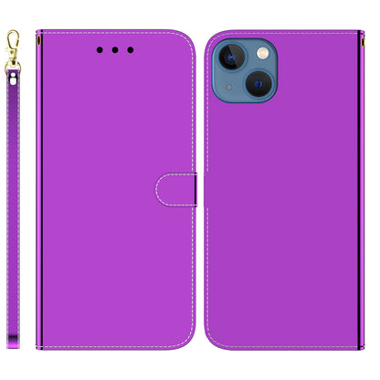 ELECTROPRIME For iPhone 15 Imitated Mirror Surface Leather Phone Case(Purple)