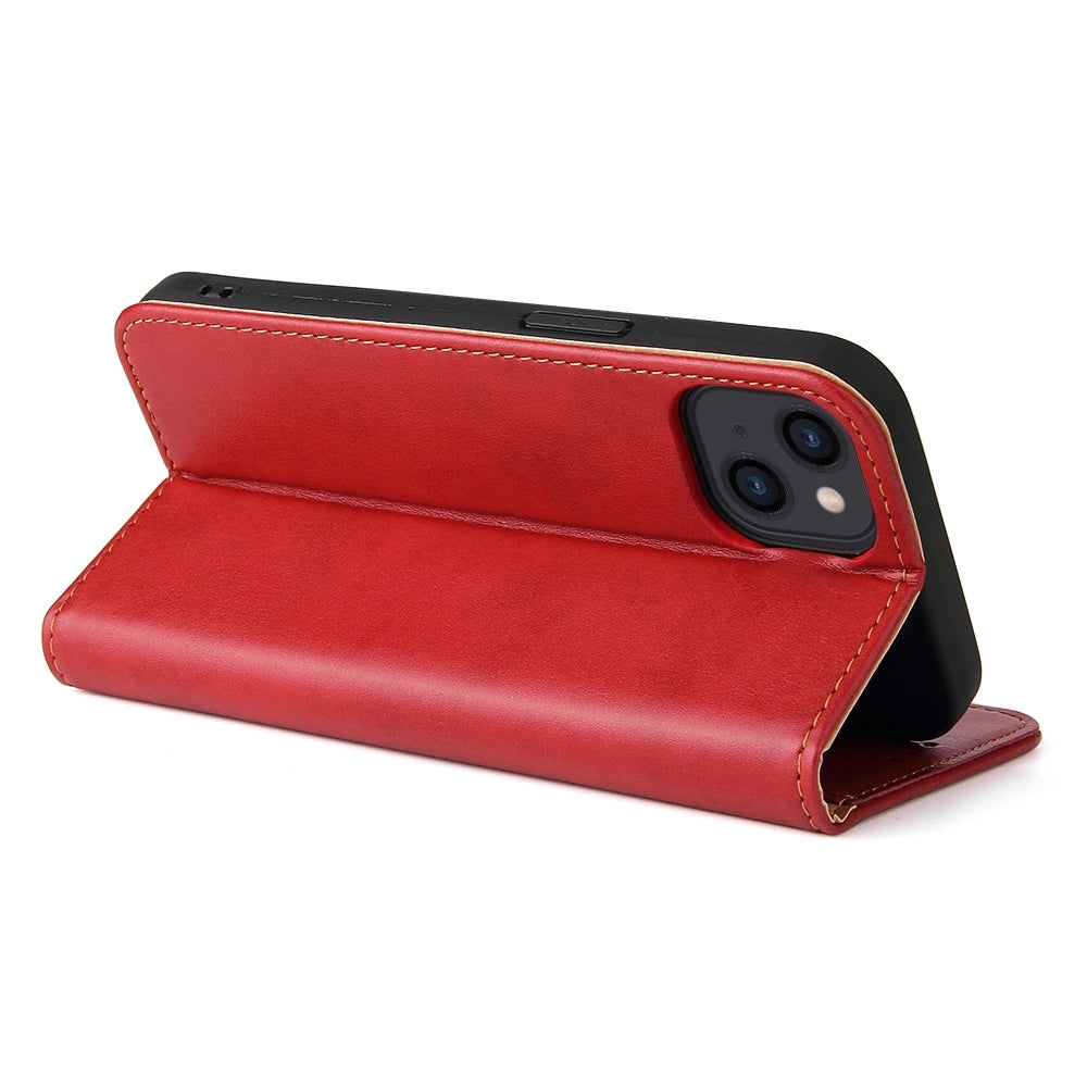 ELECTROPRIME For iPhone 15 Fierre Shann PU Genuine Leather Texture Phone Case(Red)