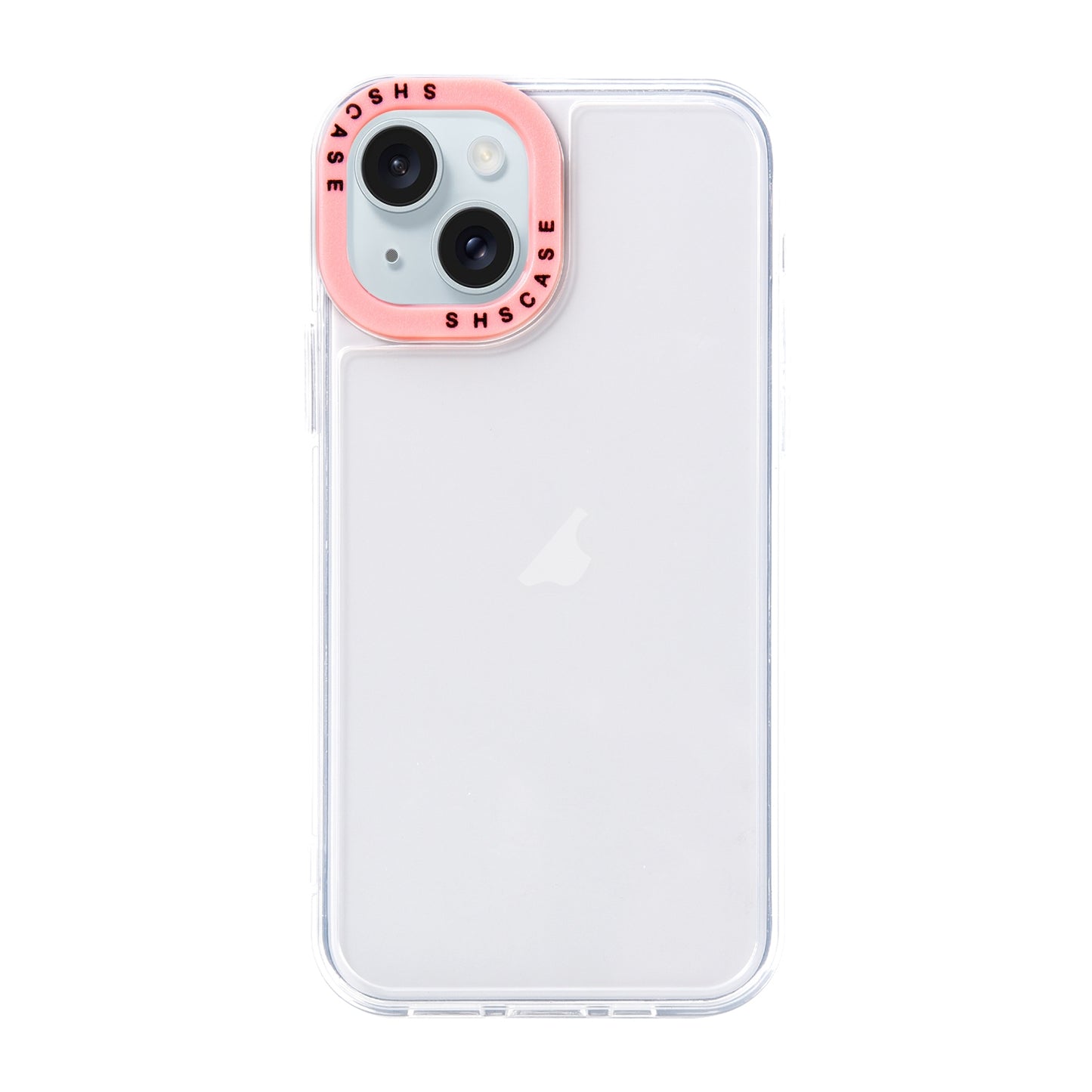 ELECTROPRIME For iPhone 15 Color Contrast Lens Frame Transparent TPU Phone Case(Transparent + Light Pink)
