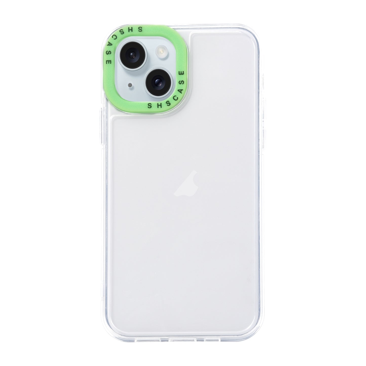 ELECTROPRIME For iPhone 15 Color Contrast Lens Frame Transparent TPU Phone Case(Transparent + Green)