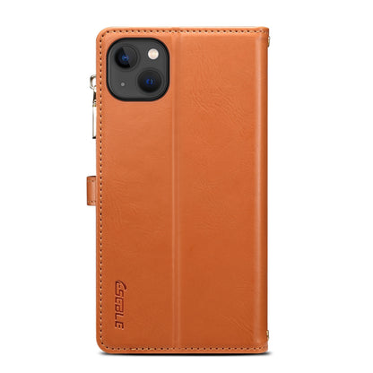ELECTROPRIME For iPhone 15 Plus ESEBLE Star Series Lanyard Zipper Wallet RFID Leather Case(Brown)
