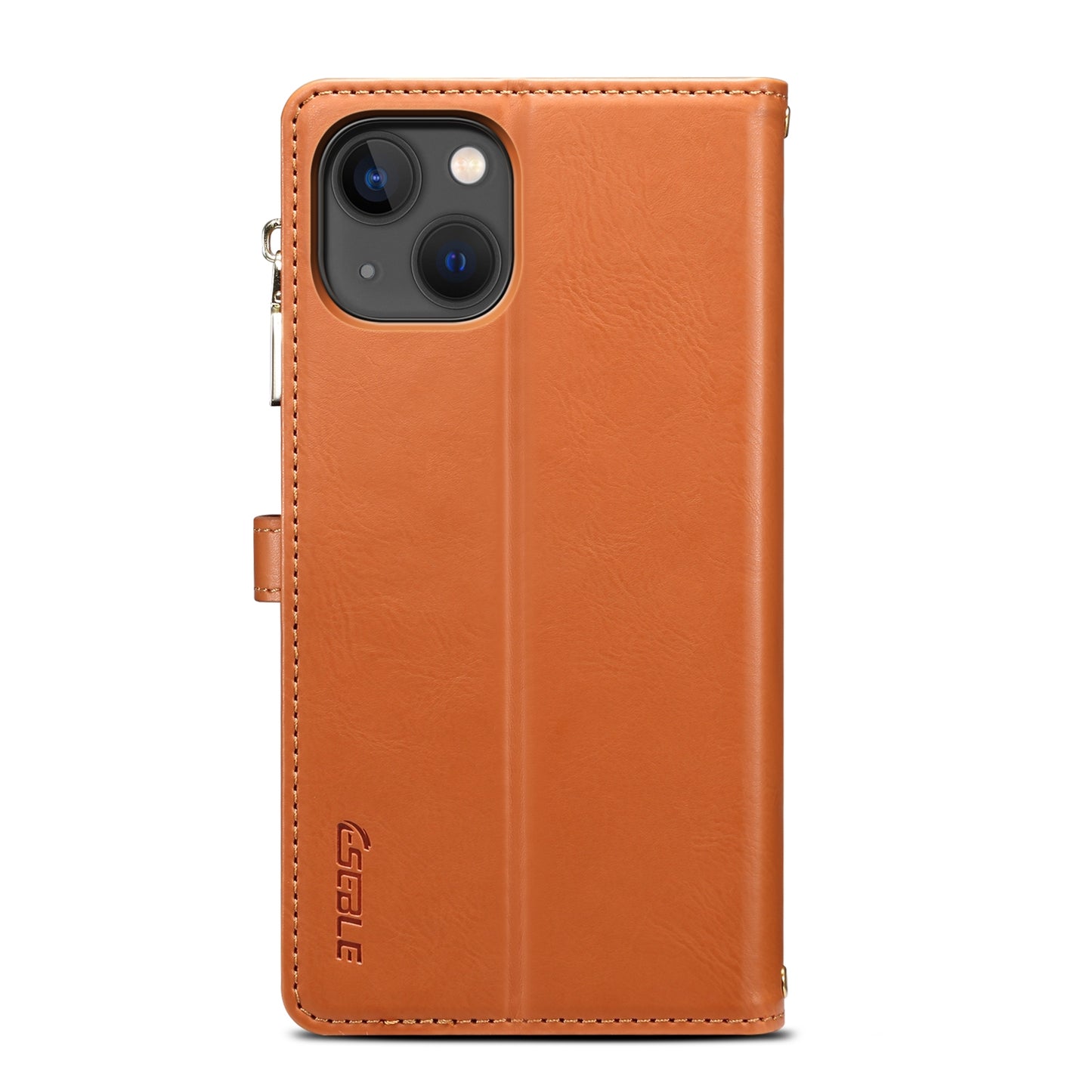 ELECTROPRIME For iPhone 15 ESEBLE Star Series Lanyard Zipper Wallet RFID Leather Case(Brown)