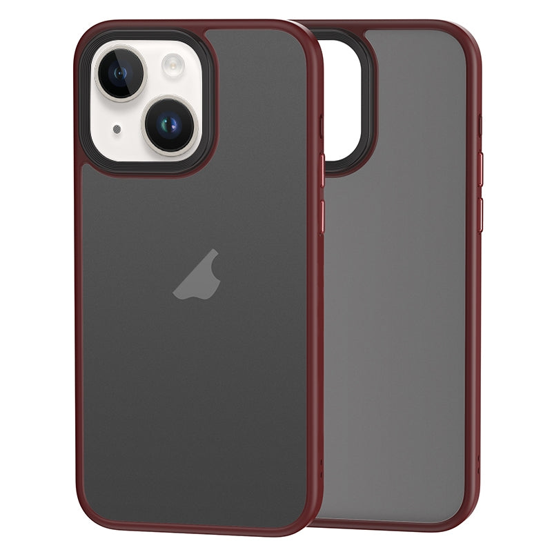 ELECTROPRIME For iPhone 15 Brilliant Series Micro-frosted Anti-fingerprint PC Phone Case(Purplish Red)