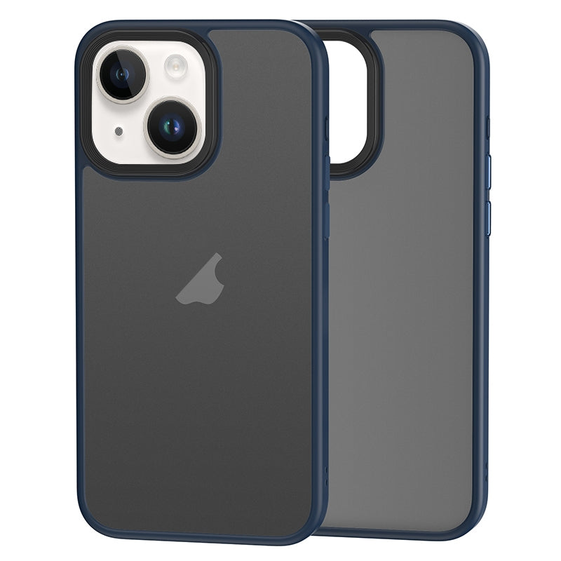 ELECTROPRIME For iPhone 15 Brilliant Series Micro-frosted Anti-fingerprint PC Phone Case(Dark Blue)