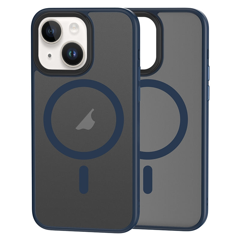 ELECTROPRIME For iPhone 15 Brilliant Series MagSafe Micro-frosted Anti-fingerprint PC Phone Case(Dark Blue)