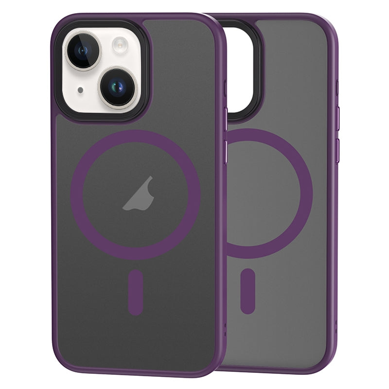ELECTROPRIME For iPhone 15 Brilliant Series MagSafe Micro-frosted Anti-fingerprint PC Phone Case(Purple)