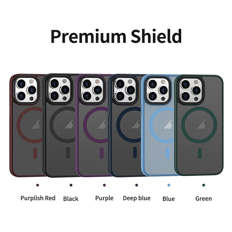 ELECTROPRIME For iPhone 15 Brilliant Series MagSafe Micro-frosted Anti-fingerprint PC Phone Case(Dark Blue)
