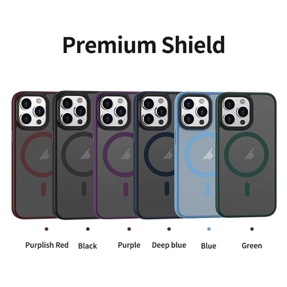 ELECTROPRIME For iPhone 15 Brilliant Series MagSafe Micro-frosted Anti-fingerprint PC Phone Case(Dark Blue)