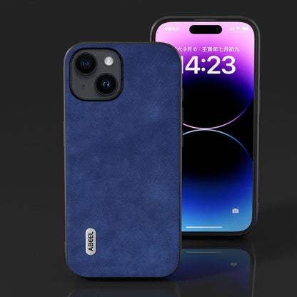 ELECTROPRIME For iPhone 15 ABEEL Morocco Texture PU Phone Case(Blue)