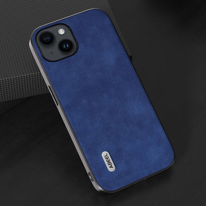 ELECTROPRIME For iPhone 15 ABEEL Morocco Texture PU Phone Case(Blue)