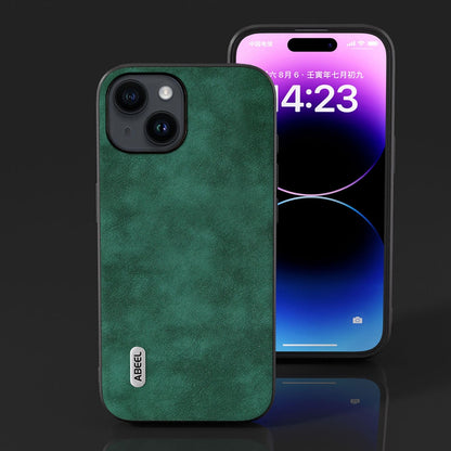ELECTROPRIME For iPhone 15 ABEEL Morocco Texture PU Phone Case(Green)