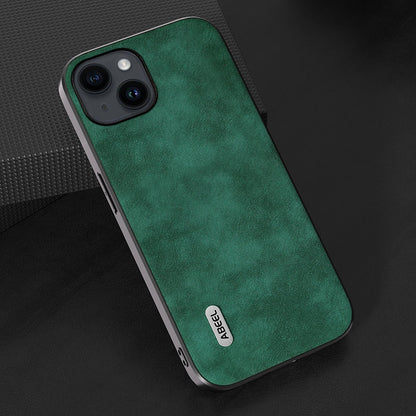 ELECTROPRIME For iPhone 15 ABEEL Morocco Texture PU Phone Case(Green)