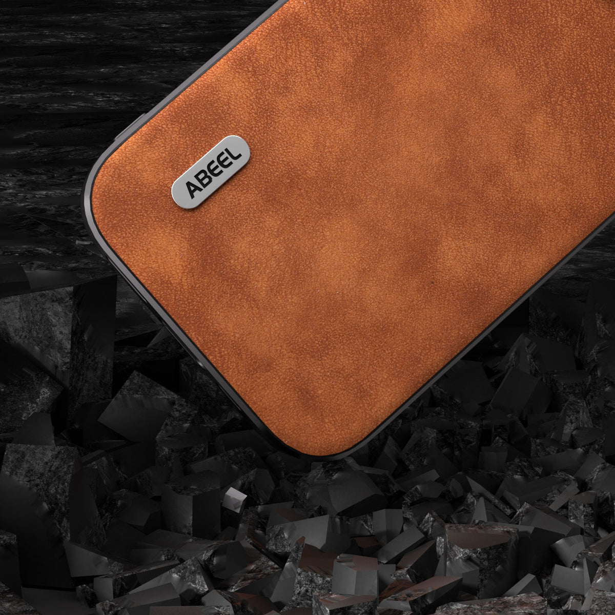 ELECTROPRIME For iPhone 15 ABEEL Morocco Texture PU Phone Case(Brown)