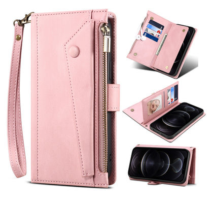 ELECTROPRIME For iPhone 15 Plus ESEBLE Retro Frosted RFID Flip Leather Phone Case(Rose Gold)