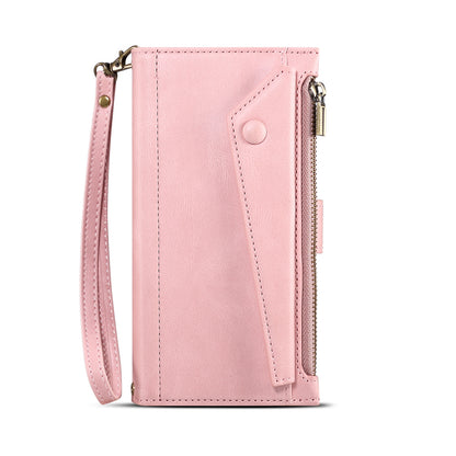 ELECTROPRIME For iPhone 15 Plus ESEBLE Retro Frosted RFID Flip Leather Phone Case(Rose Gold)