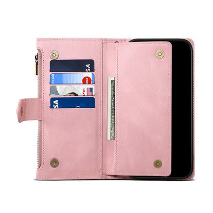 ELECTROPRIME For iPhone 15 Plus ESEBLE Retro Frosted RFID Flip Leather Phone Case(Rose Gold)