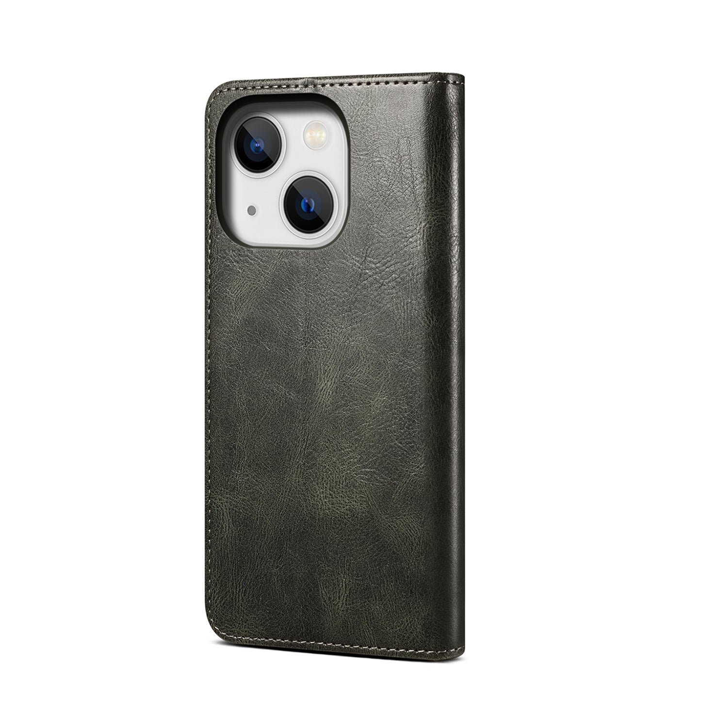 ELECTROPRIME For iPhone 15 Oil Wax Crazy Horse Texture Leather Phone Case(Green)