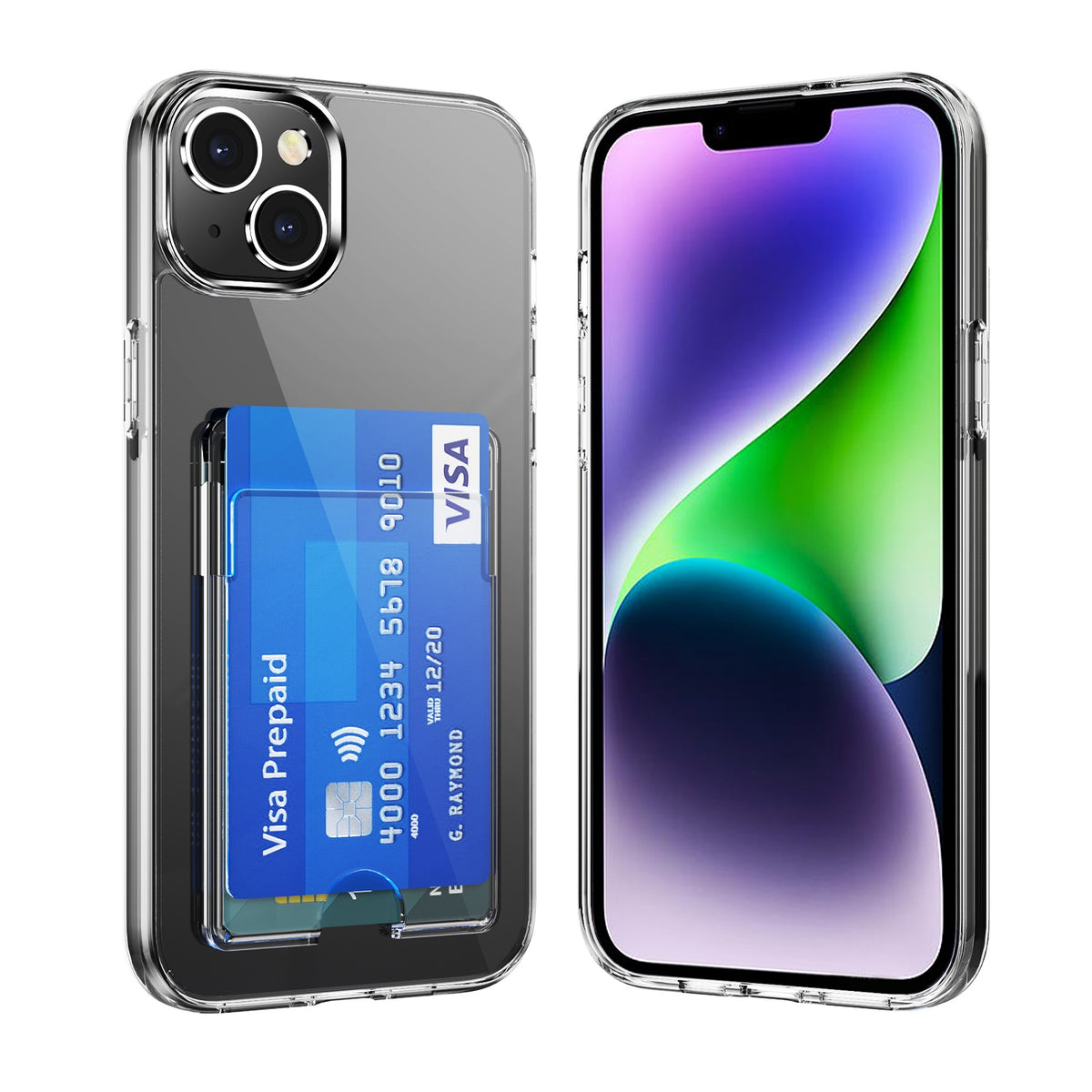 ELECTROPRIME For iPhone 15 Plus Crystal Clear Wallet Air Bag Phone Case(Transparent)
