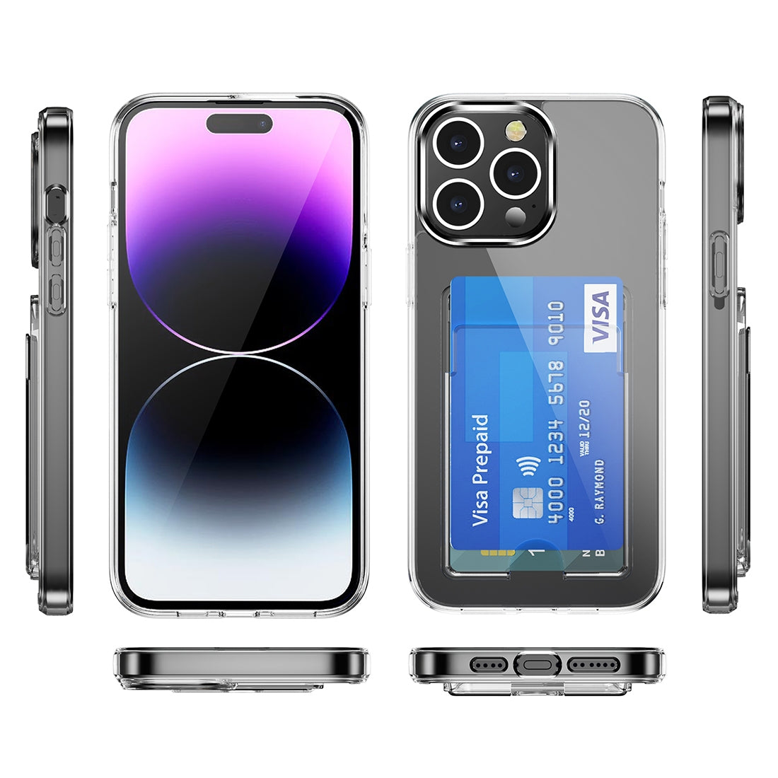 ELECTROPRIME For iPhone 15 Plus Crystal Clear Wallet Air Bag Phone Case(Transparent)