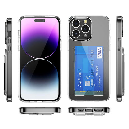 ELECTROPRIME For iPhone 15 Plus Crystal Clear Wallet Air Bag Phone Case(Transparent)
