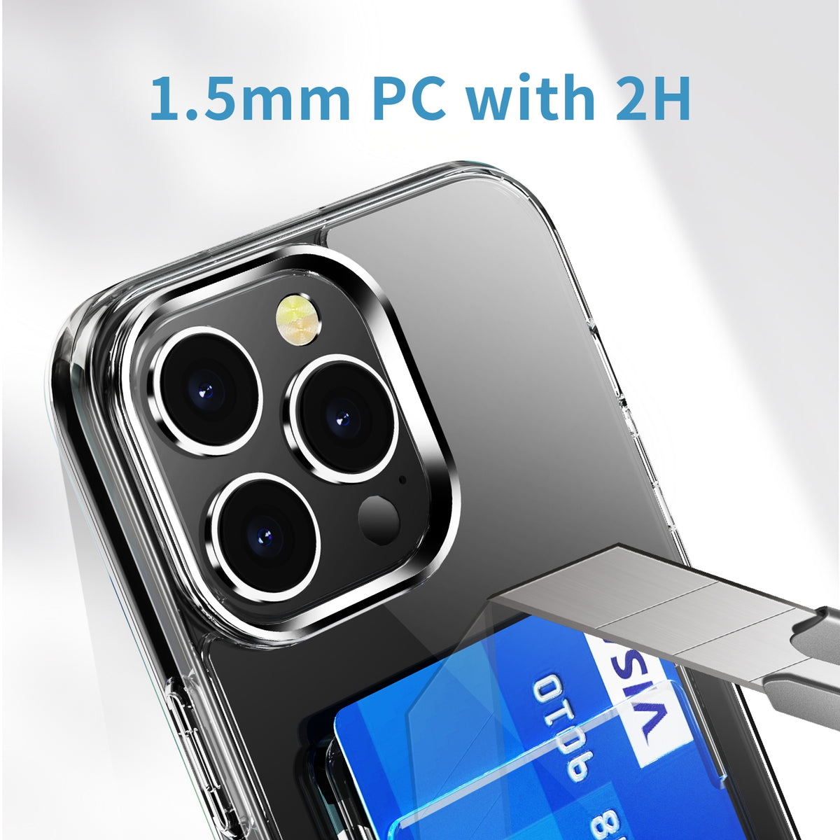 ELECTROPRIME For iPhone 15 Plus Crystal Clear Wallet Air Bag Phone Case(Transparent)