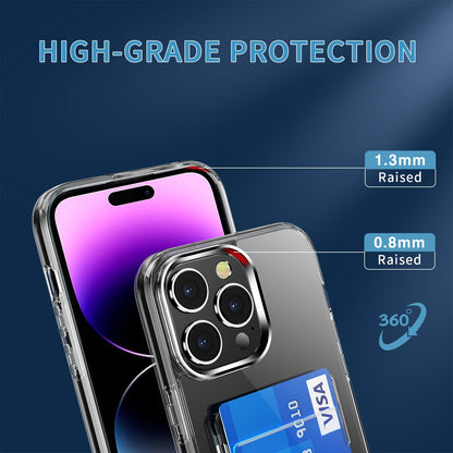ELECTROPRIME For iPhone 15 Plus Crystal Clear Wallet Air Bag Phone Case(Transparent)