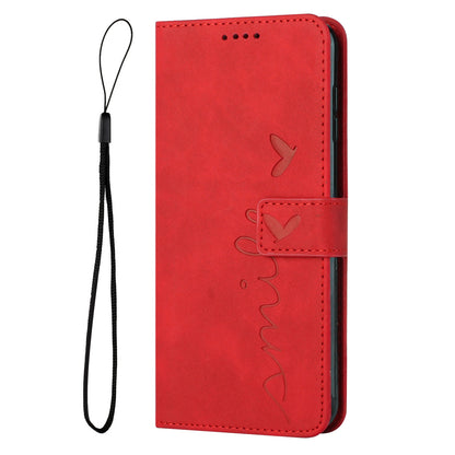 ELECTROPRIME For iPhone 15 Skin Feel Heart Pattern Leather Phone Case(Red)