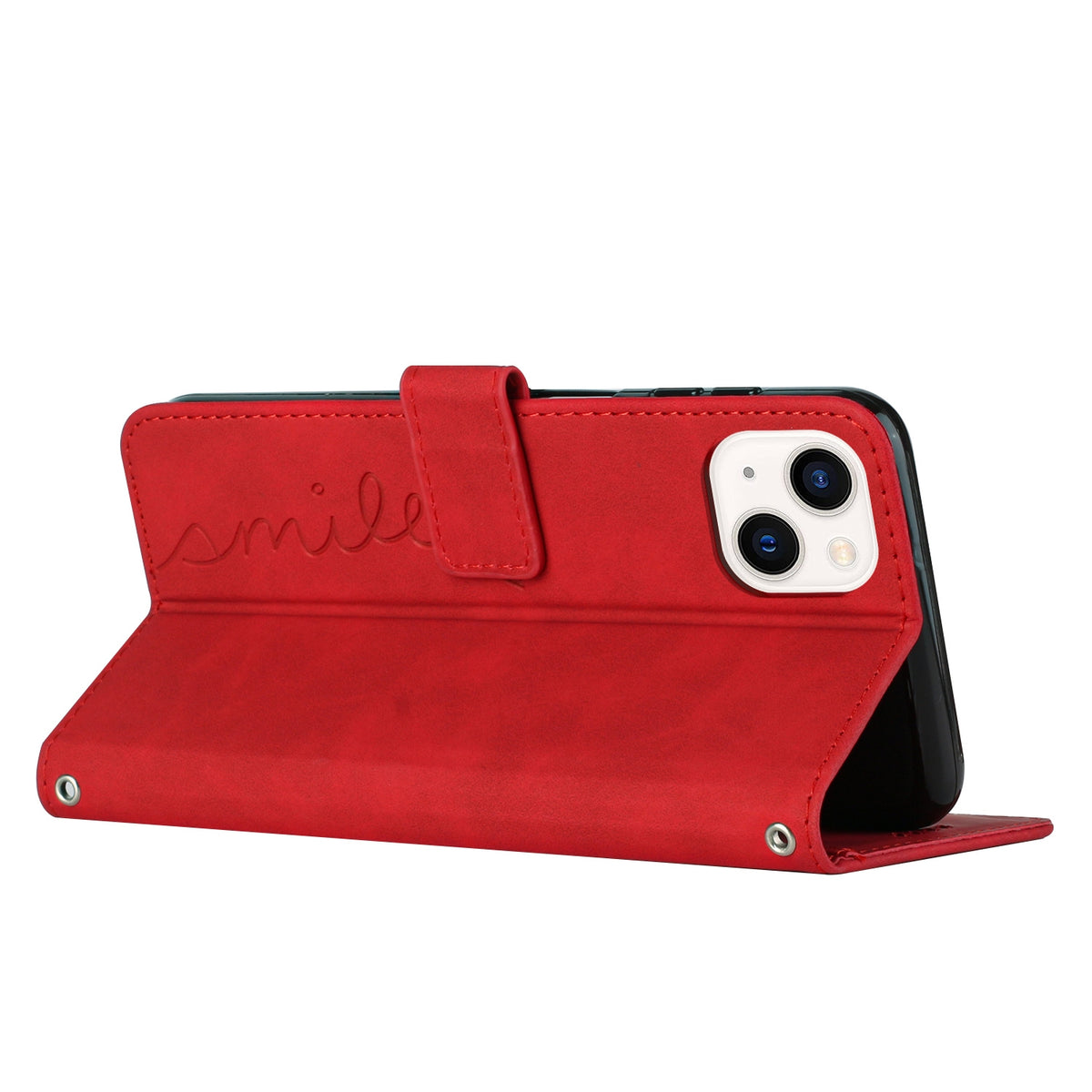 ELECTROPRIME For iPhone 15 Skin Feel Heart Pattern Leather Phone Case(Red)