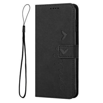 ELECTROPRIME For iPhone 15 Skin Feel Heart Pattern Leather Phone Case(Black)
