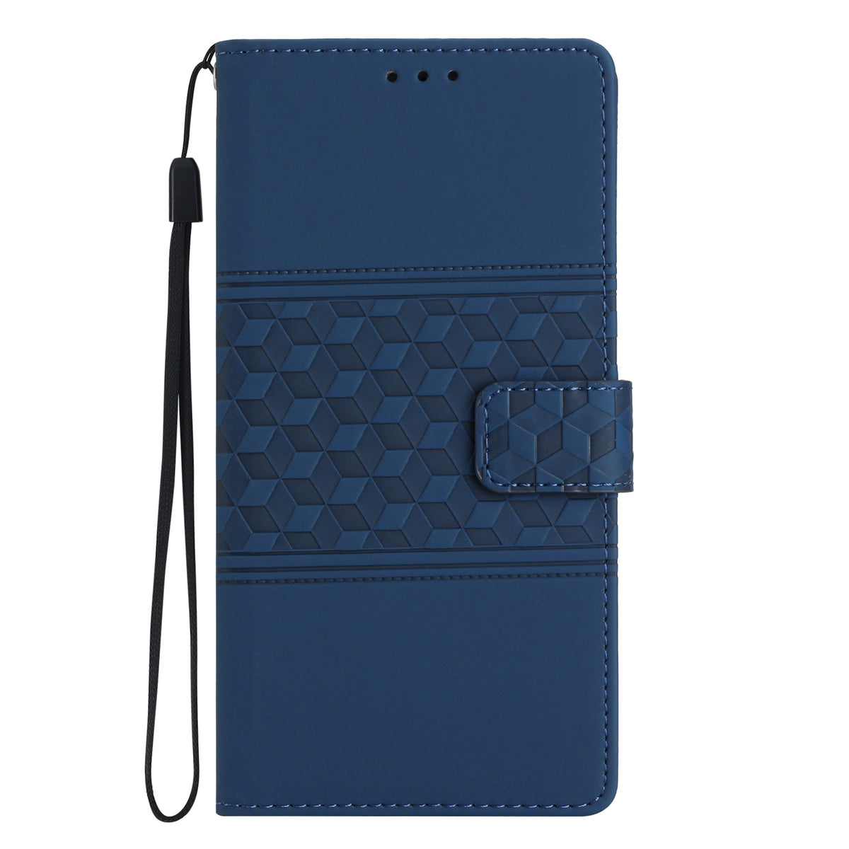 ELECTROPRIME For iPhone 15 Diamond Embossed Skin Feel Leather Phone Case(Dark Blue)