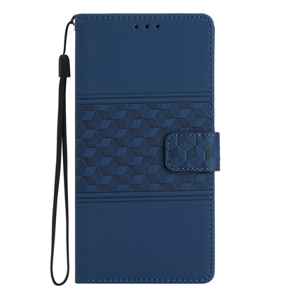 ELECTROPRIME For iPhone 15 Diamond Embossed Skin Feel Leather Phone Case(Dark Blue)