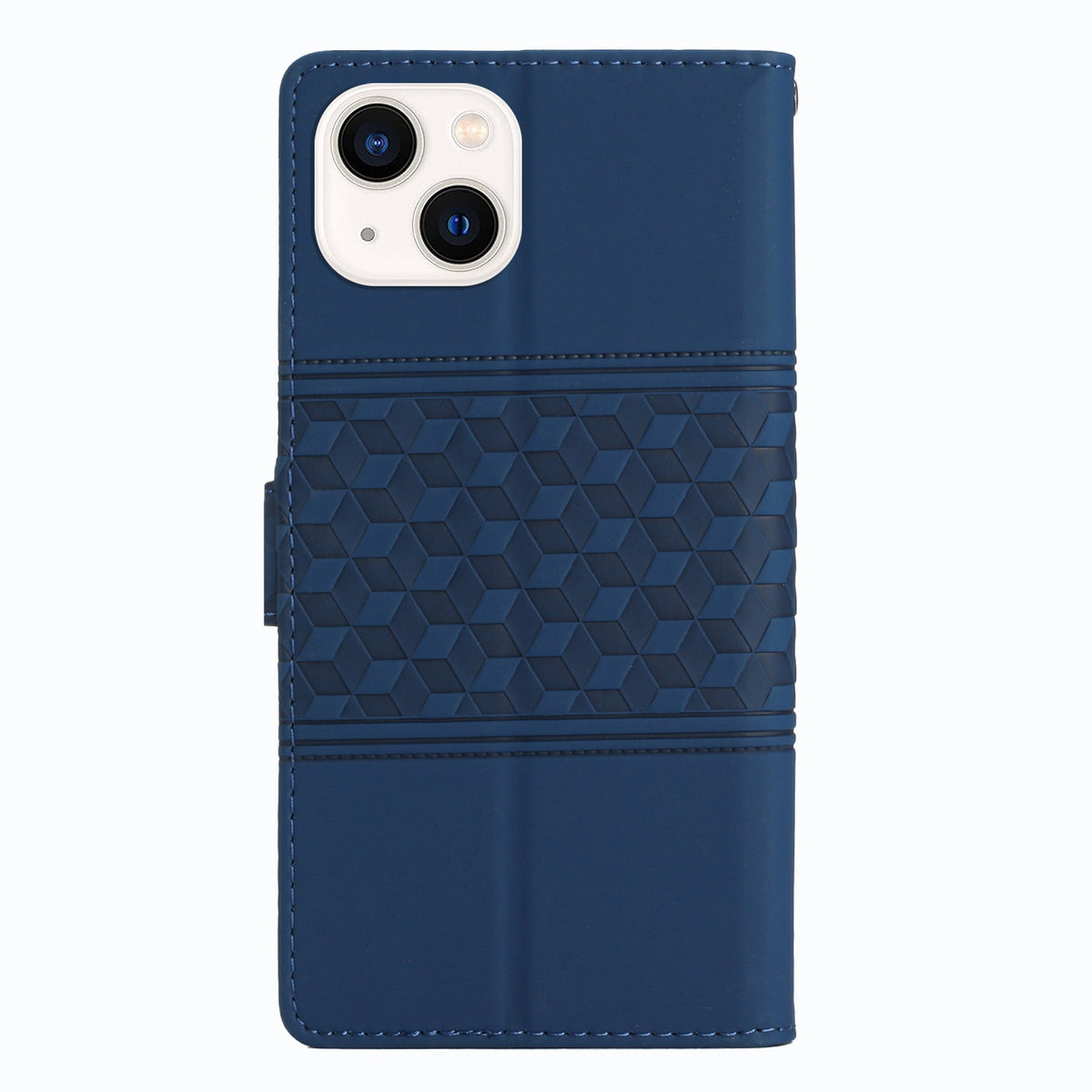 ELECTROPRIME For iPhone 15 Diamond Embossed Skin Feel Leather Phone Case(Dark Blue)