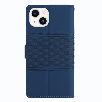 ELECTROPRIME For iPhone 15 Diamond Embossed Skin Feel Leather Phone Case(Dark Blue)