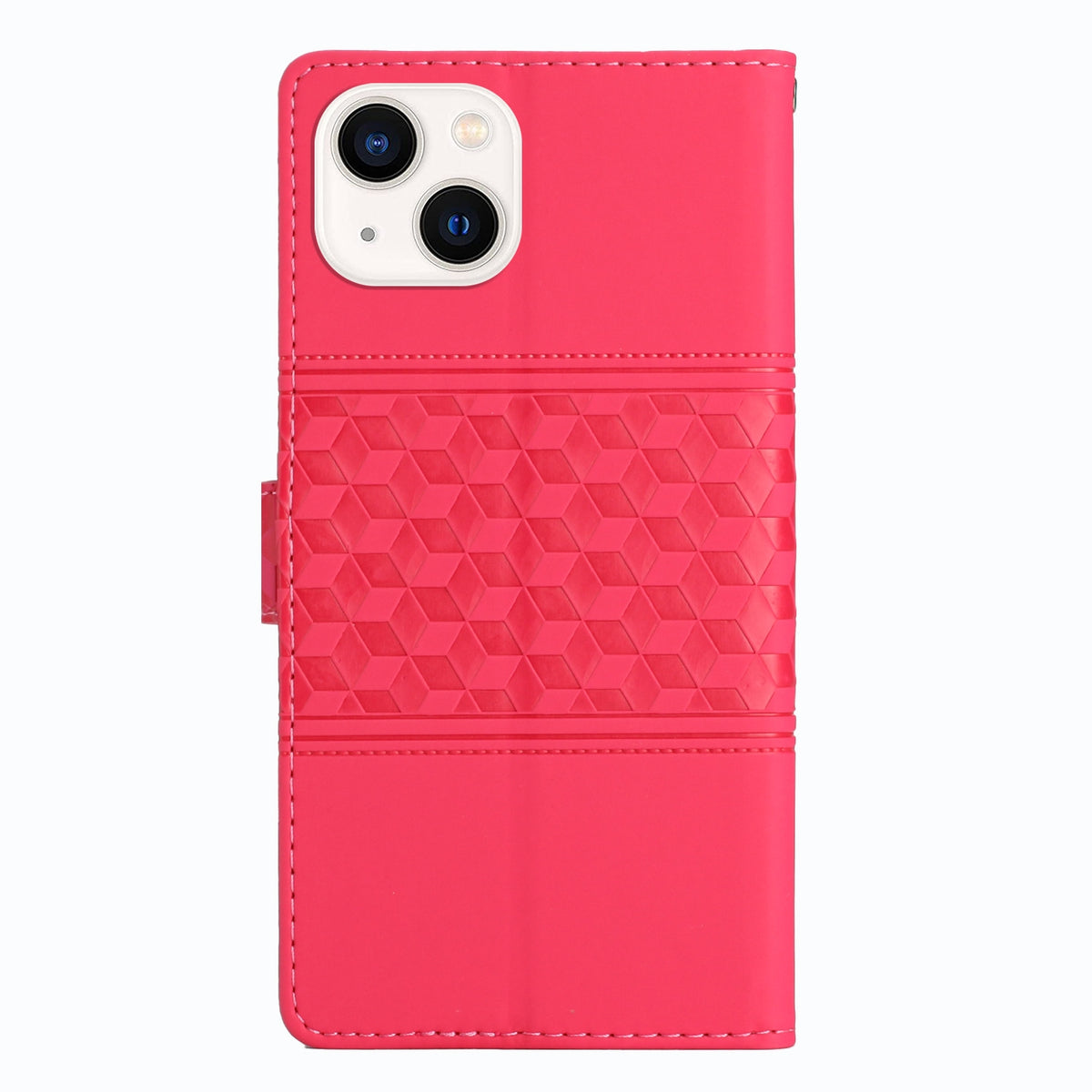 ELECTROPRIME For iPhone 15 Diamond Embossed Skin Feel Leather Phone Case(Red)
