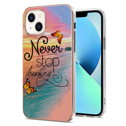 ELECTROPRIME For iPhone 15 Electroplating Pattern IMD TPU Shockproof Case(Dream Chasing Butterfly)