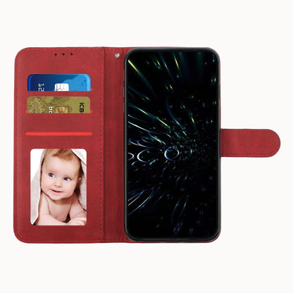 ELECTROPRIME For iPhone 15 Stitching Calf Texture Buckle Leather Phone Case(Red)