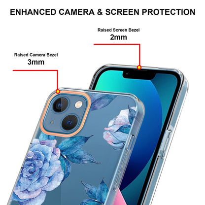 ELECTROPRIME For iPhone 15 Flowers and Plants Series IMD TPU Phone Case(Orchid Peony)