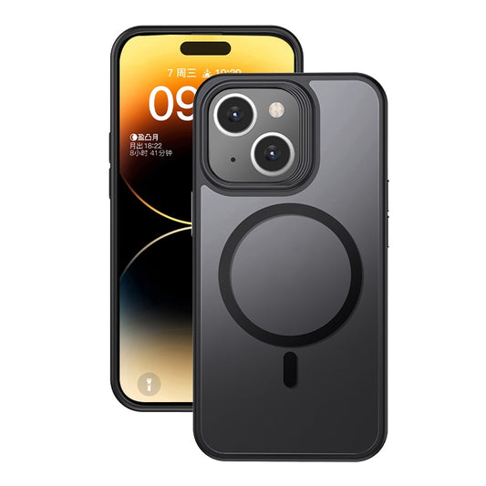 ELECTROPRIME For iPhone 15 Magsafe Magnetic Frosted Skin Feel Phone Case(Black)