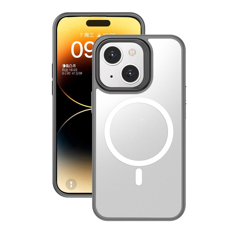 ELECTROPRIME For iPhone 15 Magsafe Magnetic Frosted Skin Feel Phone Case(Grey)